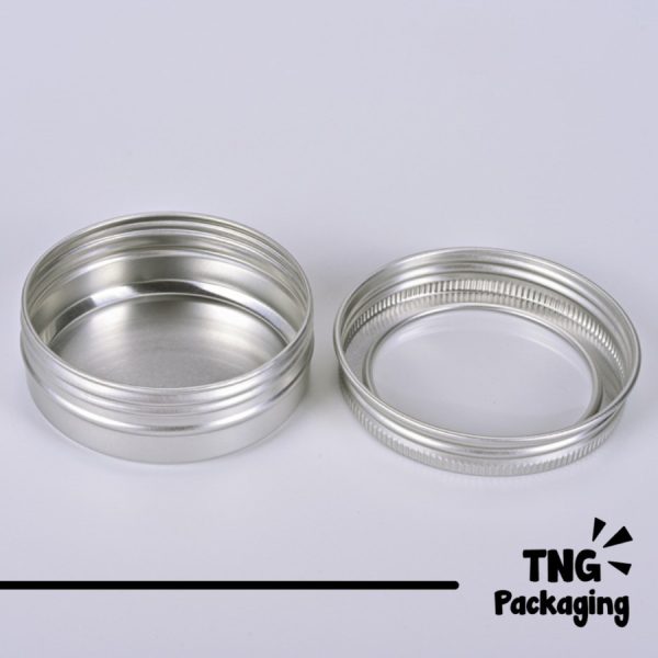 Pomade Jar Aluminium Transparan Silver - 60ml - Image 3