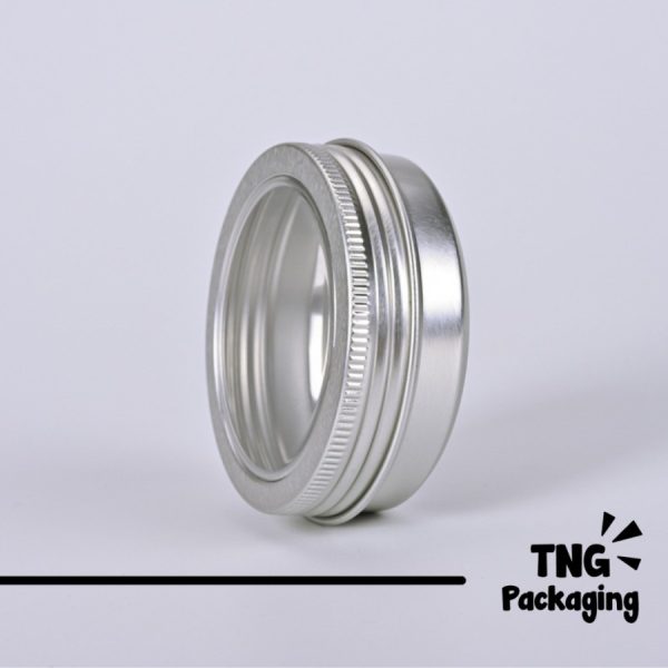 Pomade Jar Aluminium Transparan Silver - 60ml - Image 2