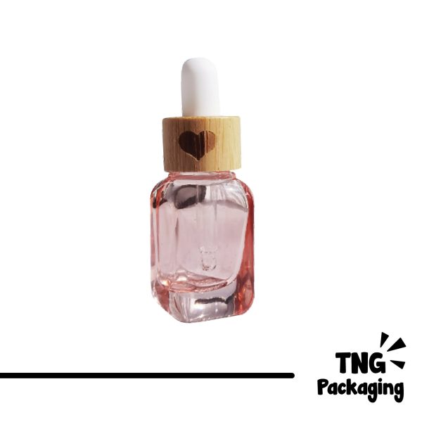 Botol Serum Pink Ukiran Hati - 10ml
