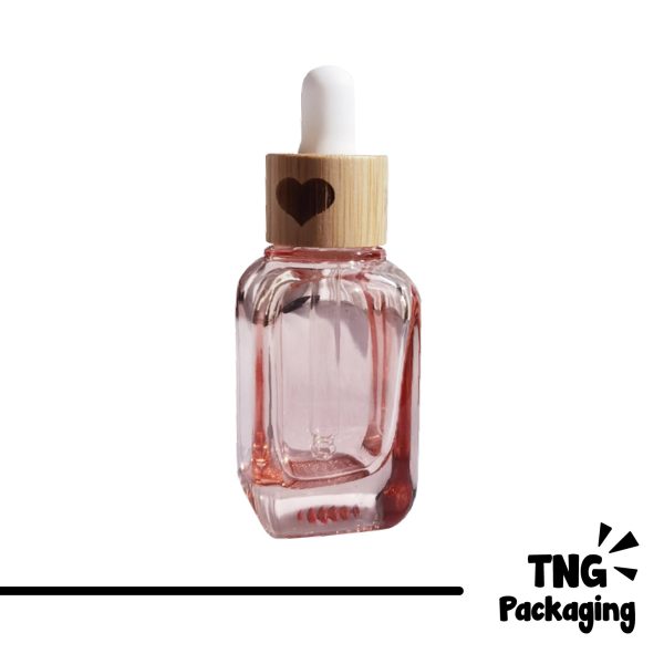 Botol Serum Pink Ukiran Hati - 35ml