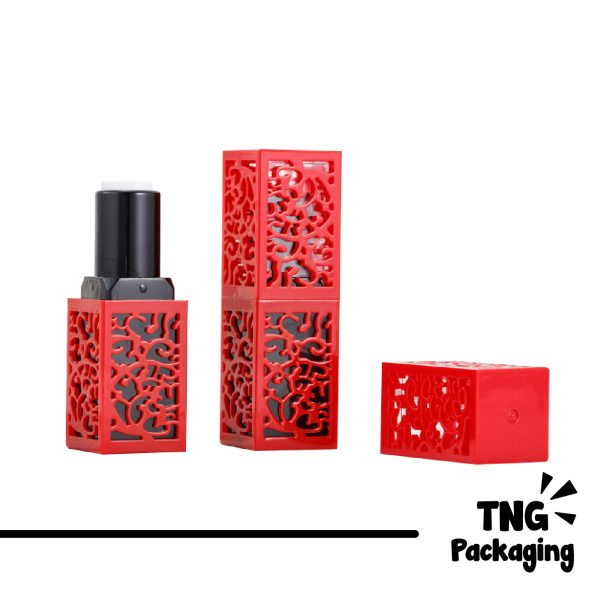 Tabung Lipstik Motif Hitam Merah