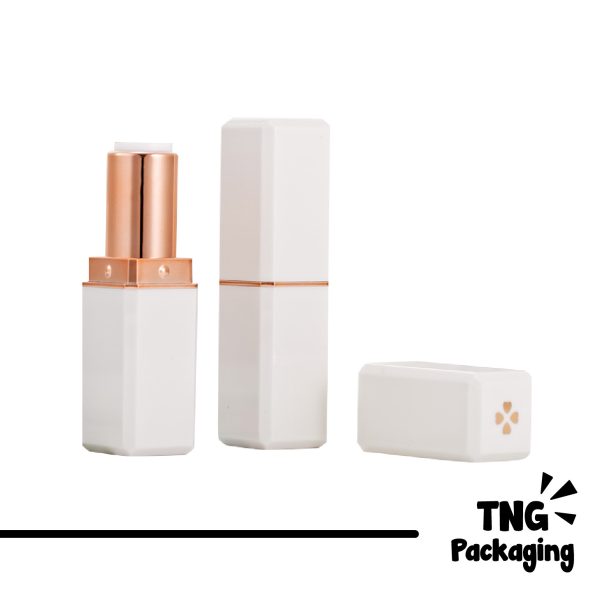 Tabung Lipstik Putih Rosegold Hitam