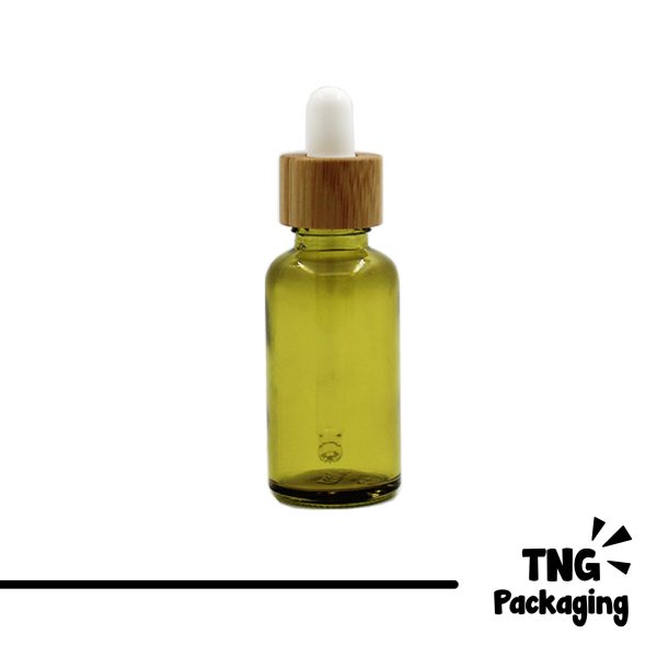 Botol Kaca Pipet Aksen Kayu - 5ml 10ml 15ml 20ml
