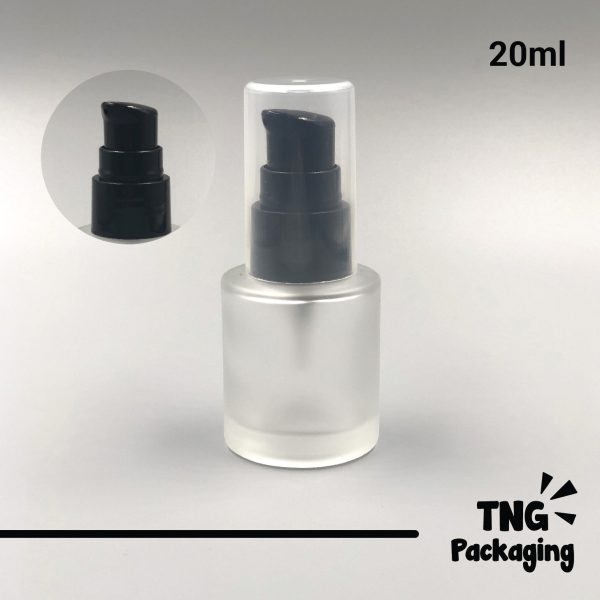 Botol Pump Frosted Hitam Angsa - 20ml - Image 2