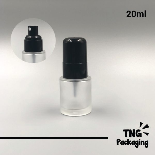 Botol Spray Frosted Rounded Hitam - 20ml - Image 2