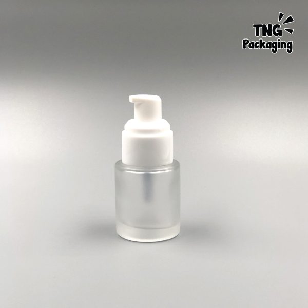 Botol Pump Frosted Putih Tabung - 20ml - Image 3