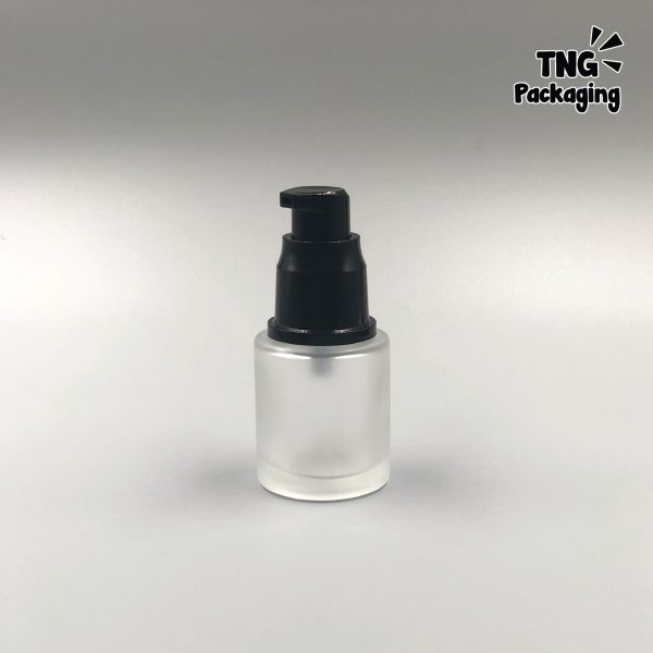 Botol Pump Frosted Tutup Hitam - 20ml - Image 3