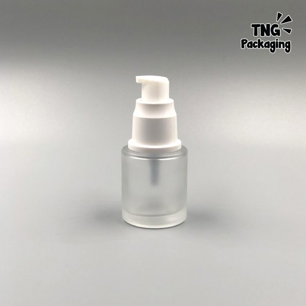 Botol Pump Frosted Tutup Putih - 20ml - Image 3