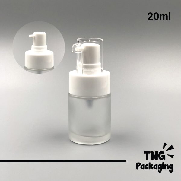 Botol Pump Frosted Tutup Transparan - 20ml - Image 2
