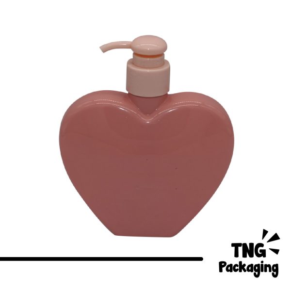 Botol Pump Plastik Bentuk Hati - 380ml