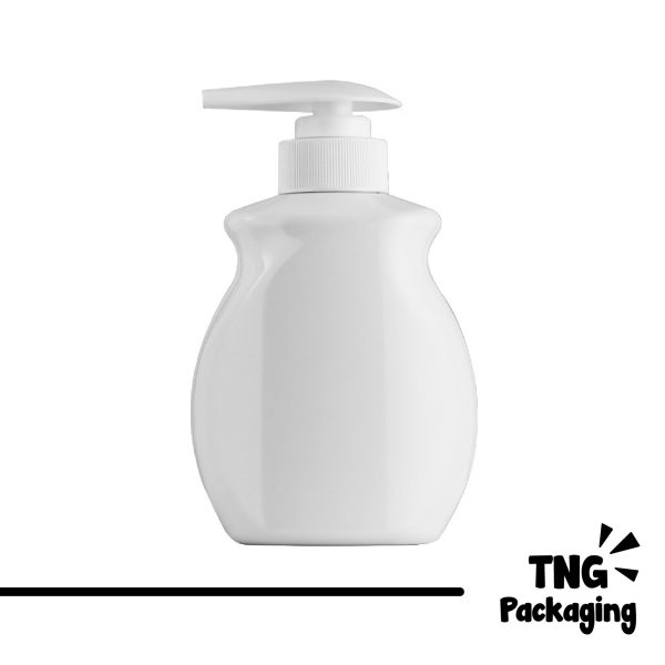 Botol Pump Plastik Putih - 300ml