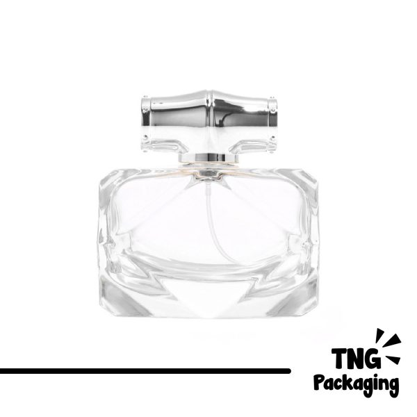 Botol Parfum Kaca Tutup Silver - 80ml