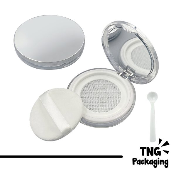 Tempat Bedak Tabur Silver