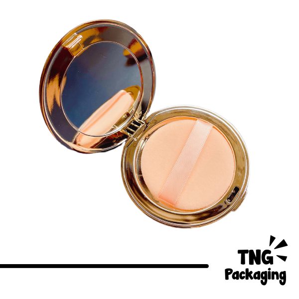 Tempat Bedak Rose Gold + Puff