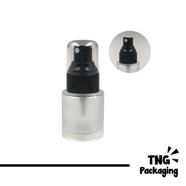Botol Spray Frosted Tutup Hitam - 20ml