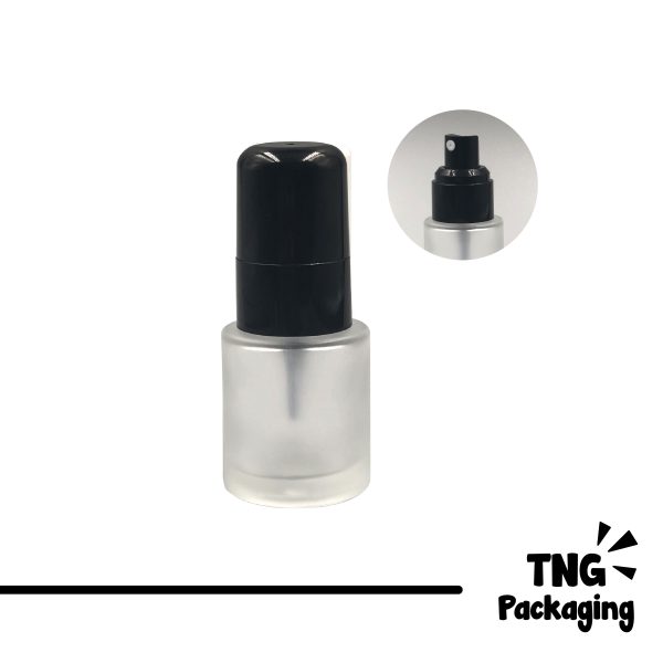 Botol Spray Frosted Rounded Hitam - 20ml