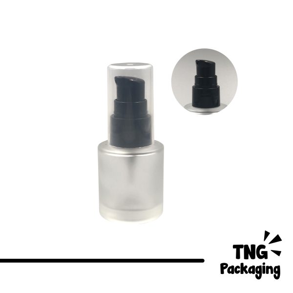 Botol Pump Frosted Hitam Angsa - 20ml