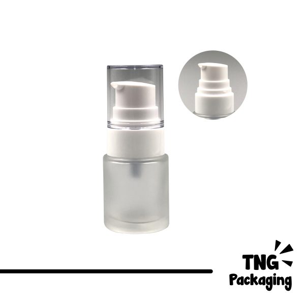 Botol Pump Frosted Leher Tebal - 20ml