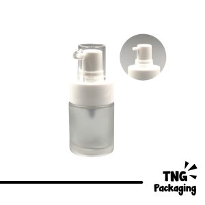 Botol Pump Frosted Tutup Transparan - 20ml