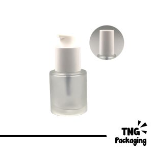 Botol Pump Frosted Tutup Putih - 20ml