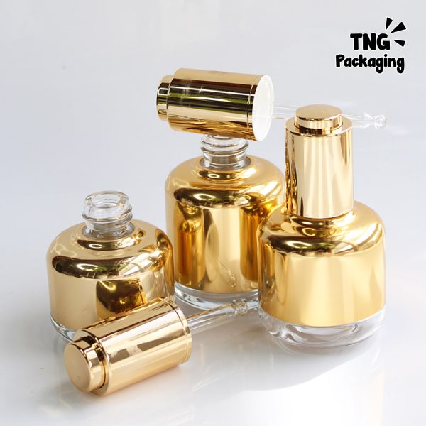 Botol Serum Kaca Pipet Gold - 30ml - Image 2