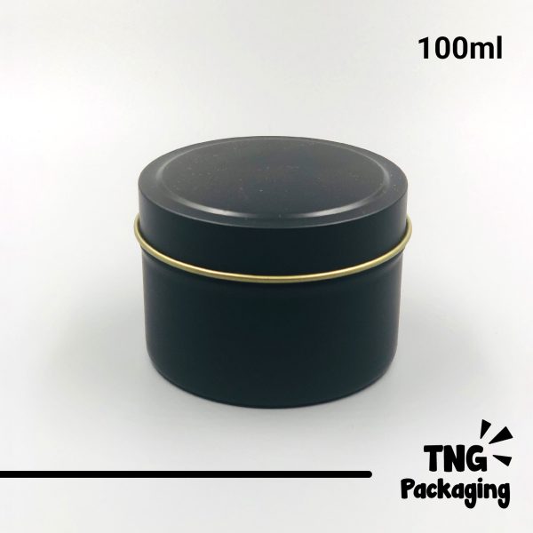Jar Aluminium Hitam - 100ml - Image 2