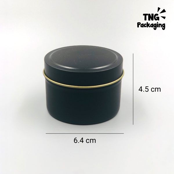 Jar Aluminium Hitam - 100ml - Image 4