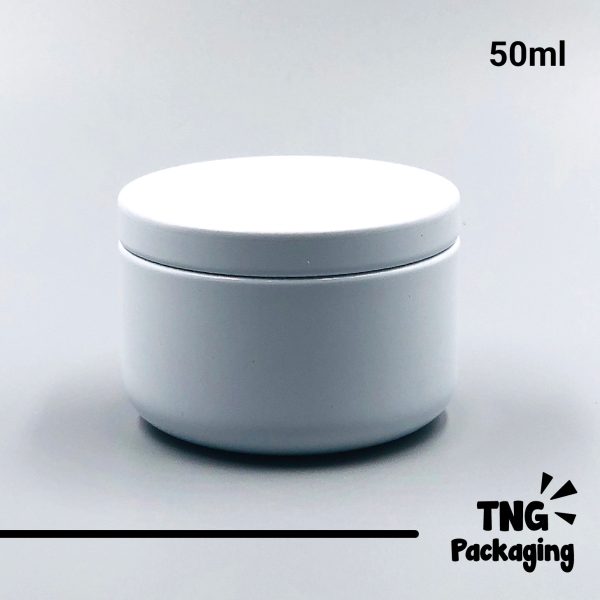 Jar Aluminium Glossy Putih - 50ml - Image 2