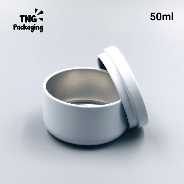 Jar Aluminium Glossy Putih - 50ml - Image 3