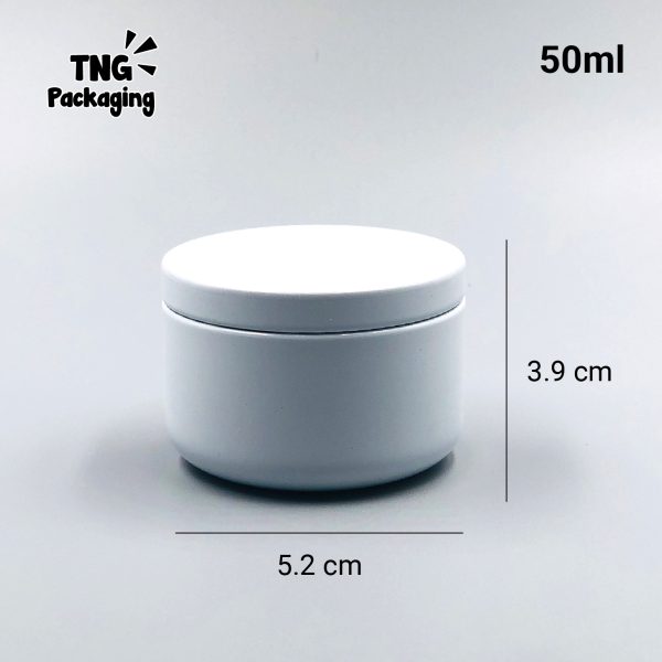 Jar Aluminium Glossy Putih - 50ml - Image 4