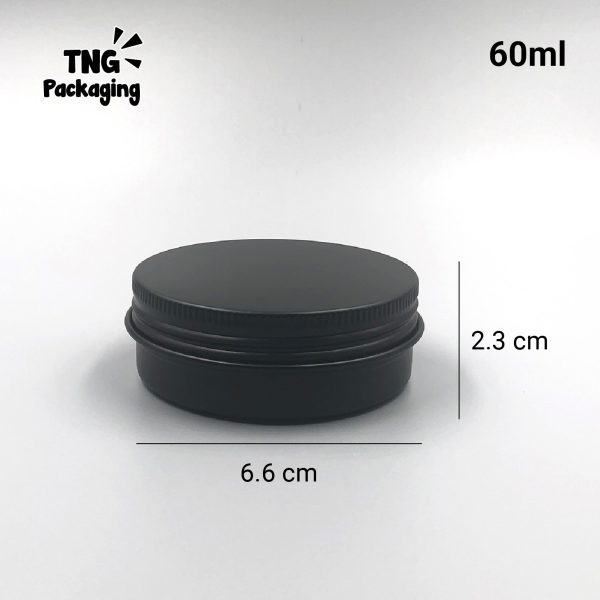 Jar Aluminium Hitam Doff - 60ml - Image 4