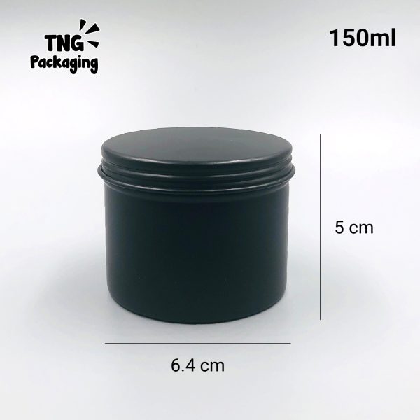 Jar Aluminium Hitam Doff - 150ml - Image 4