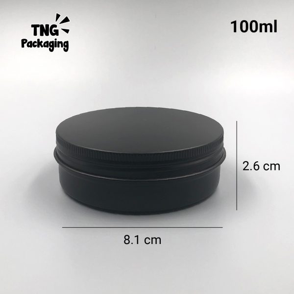 Jar Aluminium Hitam Doff - 100ml - Image 4