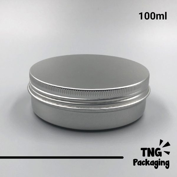 Jar Aluminium Silver - 100ml - Image 2