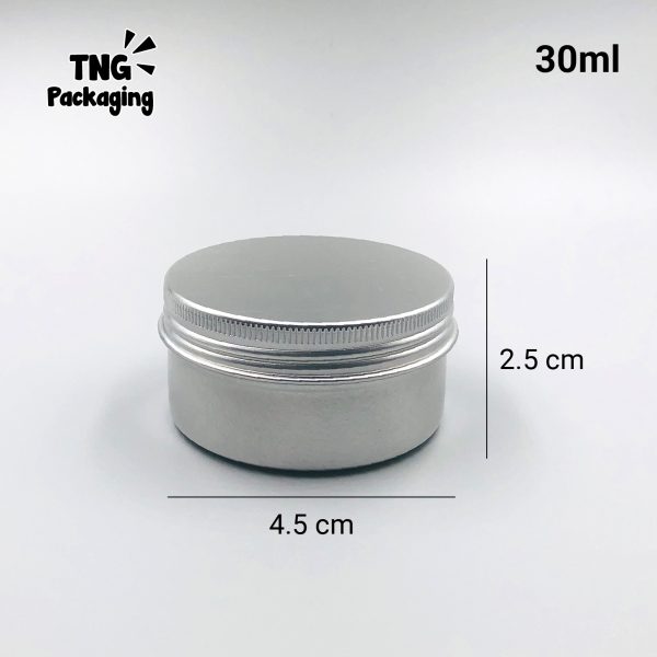 Jar Aluminium Silver - 30ml - Image 4
