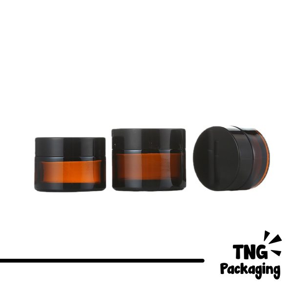 Pot Cream Kaca Amber - 100ml