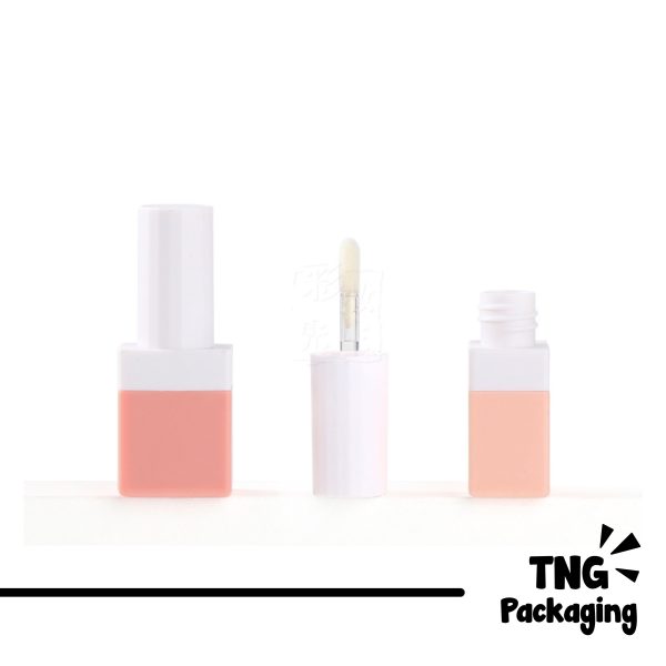 Wadah Lipcare Pink Putih - 2.5ml