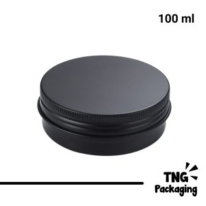 Jar Aluminium Hitam Doff - 100ml