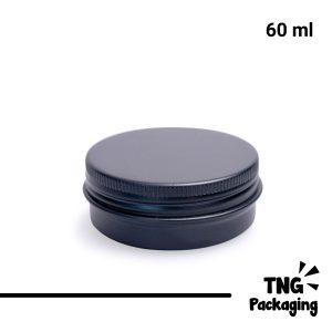 Jar Aluminium Hitam Doff - 60ml