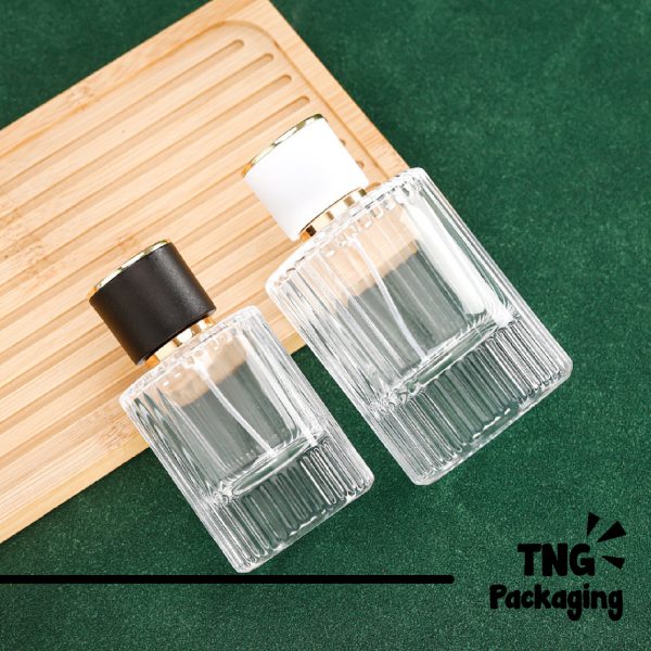 Botol Parfume Kaca Hitam Putih - 30ml 50ml - Image 2