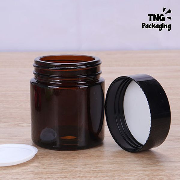 Pot Cream Kaca Amber - 100ml - Image 4