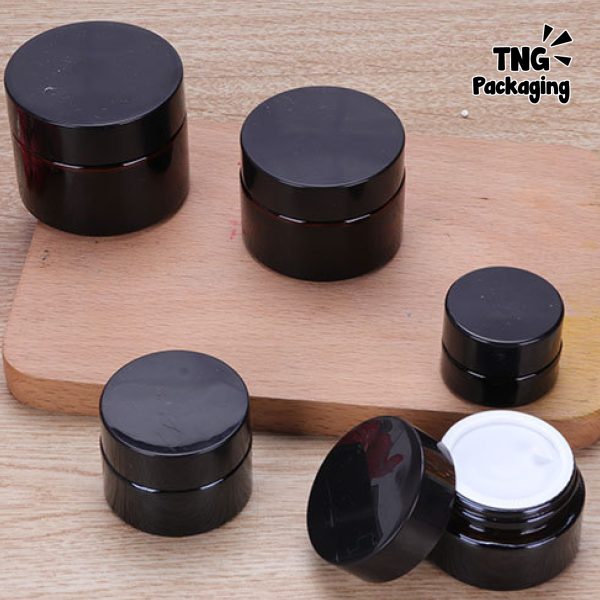 Pot Cream Kaca Amber - 100ml - Image 2