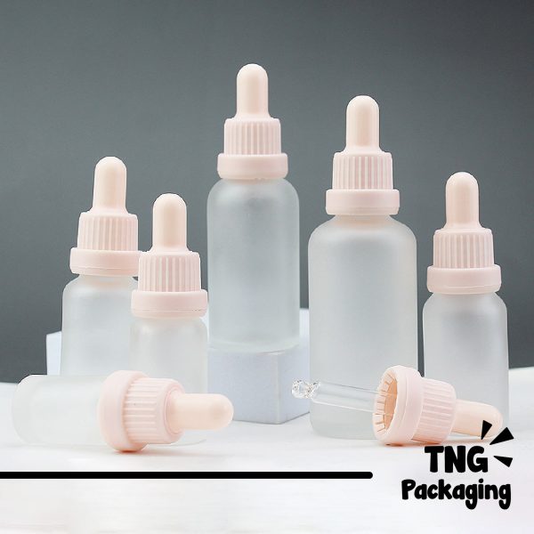 Botol Serum Frosted Tutup Pink - 5ml 10ml 15ml 20ml 50ml - Image 2