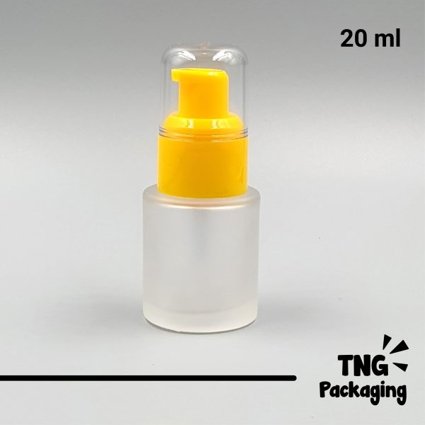 Botol Pump Kuning Kaca Buram - 20ml - Image 2