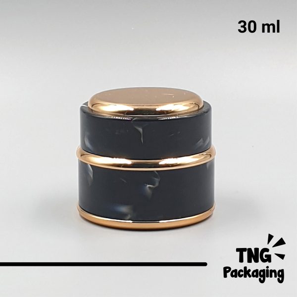 Pot Cream Marble Hitam - 30ml - Image 2