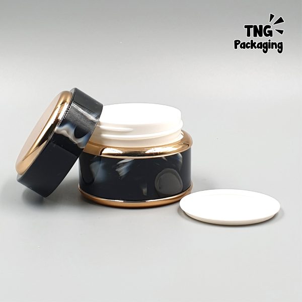 Pot Cream Marble Hitam - 30ml - Image 3