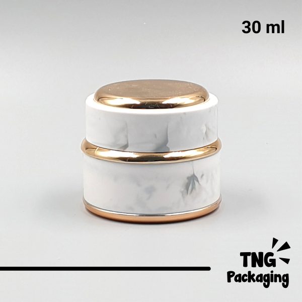 Pot Cream Marble Putih - 30ml - Image 2