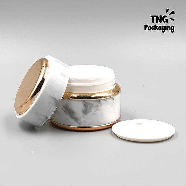 Pot Cream Marble Putih - 30ml - Image 3