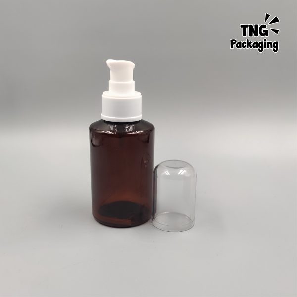 Botol Pump Plastik Coklat - 100ml - Image 2