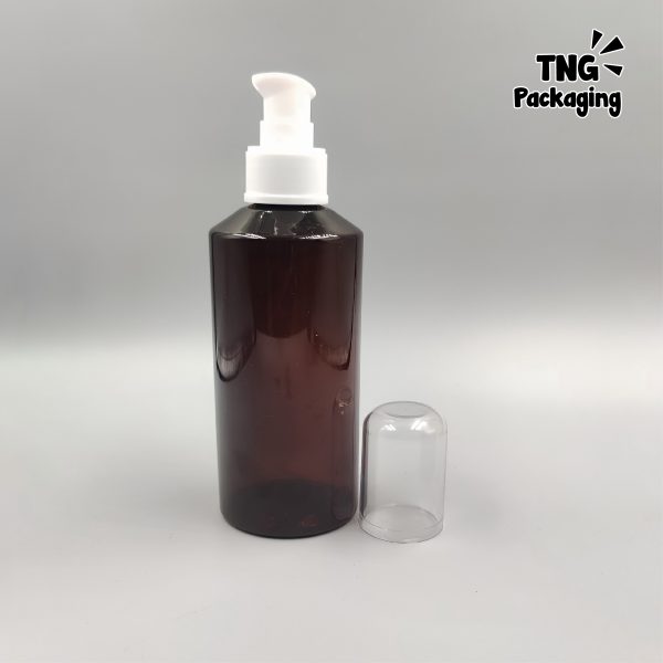 Botol Pump Plastik Coklat - 200ml - Image 2